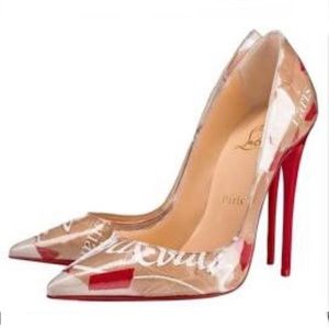 christian louboutin clear heels